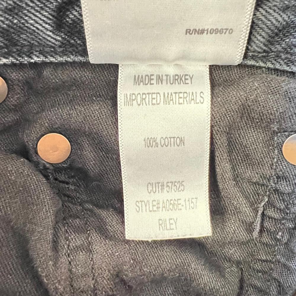 AGOLDE Riley High Rise Wide Crop Jeans Black Wash Denim Womens 29 - Picture 6 of 11